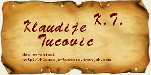 Klaudije Tucović vizit kartica